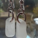 White Seaglass Earrings