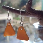 Brown Seaglass Earrings