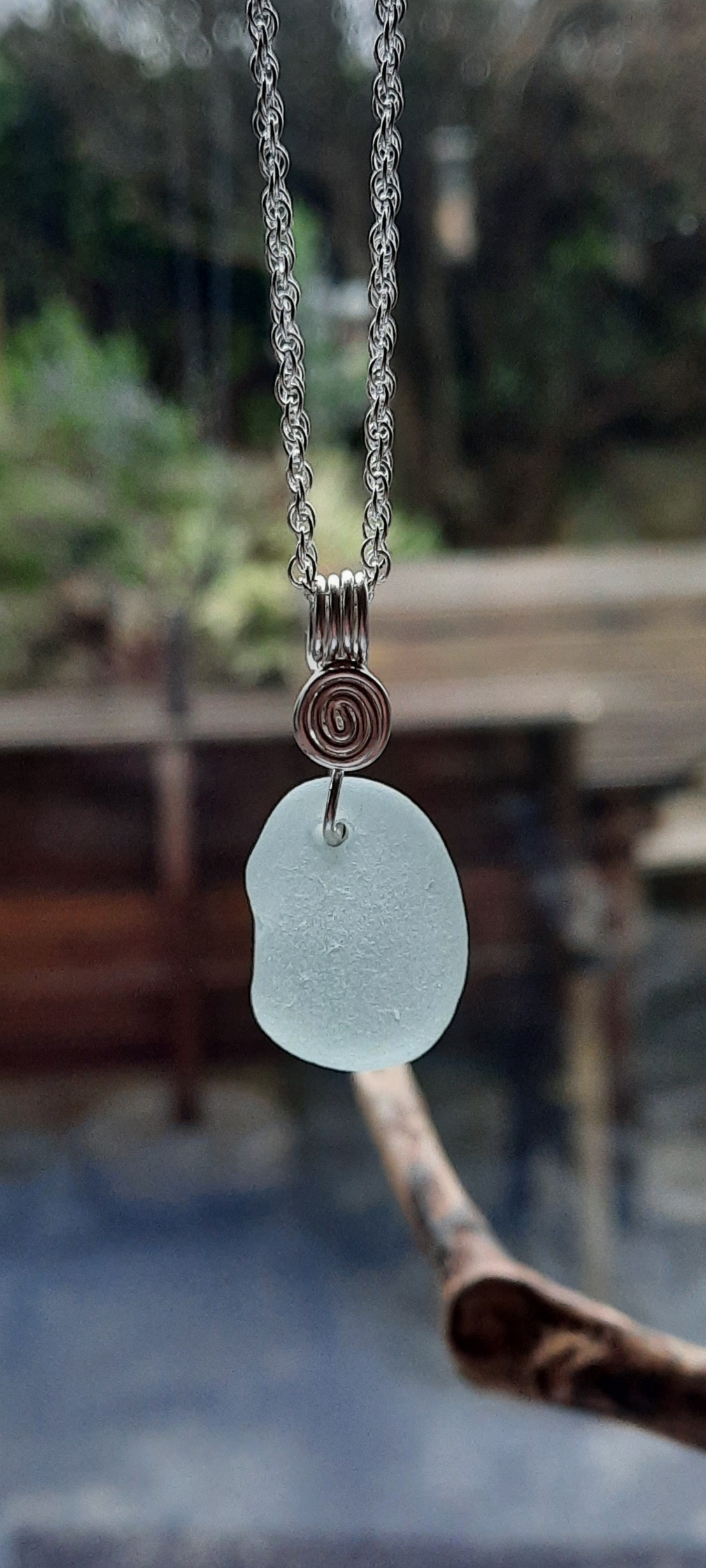 Seafoam Seaglass Pendant