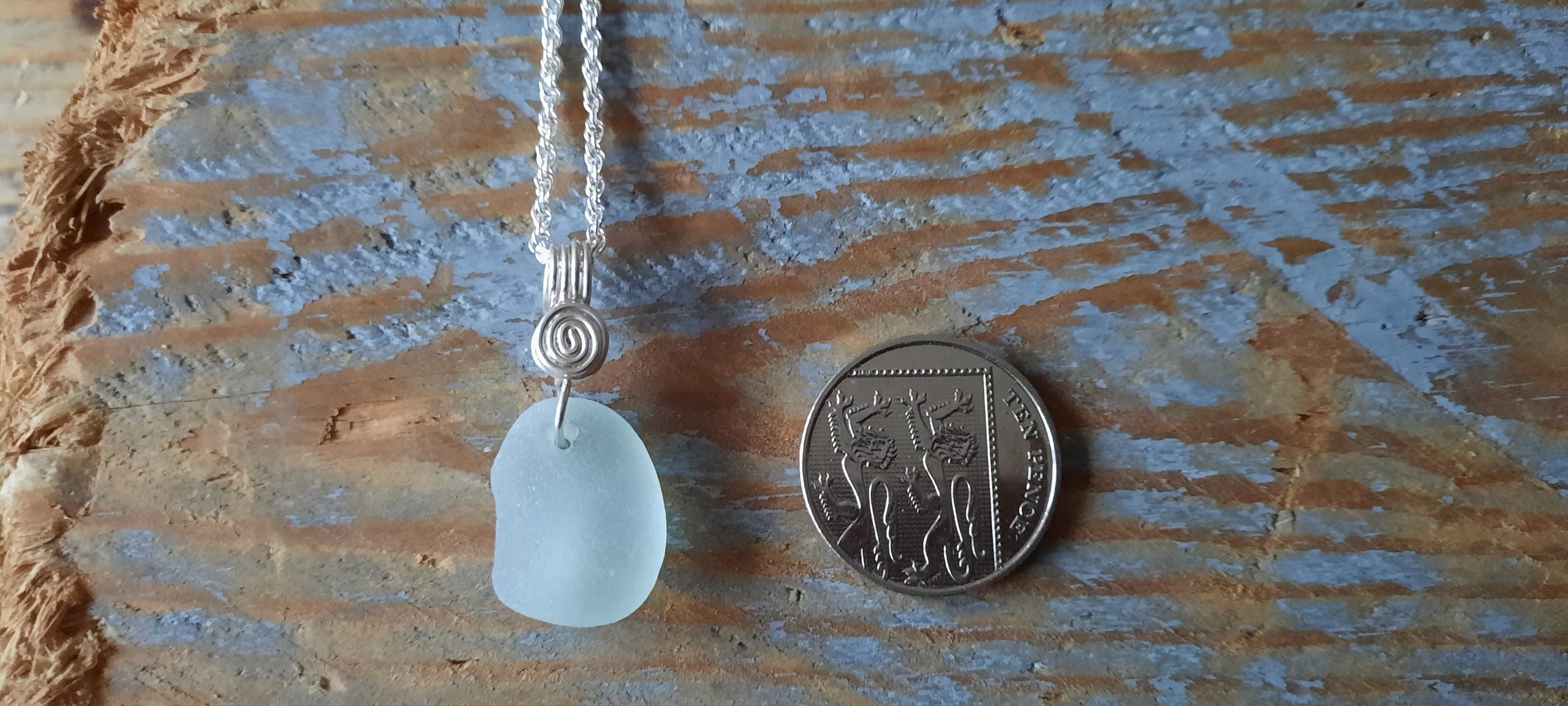 Seafoam Seaglass Pendant - Image 3