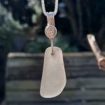 White Seaglass Pendant