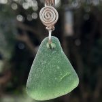 Teal Seaglass Pendant (rare)