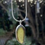 Olive Green Bezel Set Pendant