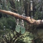 Teal Seaglass Earrings