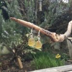 Amber Seaglass Earrings (Rare)