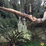 Sage Green Seaglass Earrings