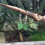 Emerald Green Seaglass Earrings