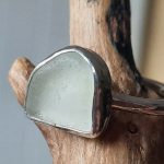 White Seaglass Ring - Size "L"