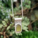 Olive Green Seaglass "On The Beach" Pendant (small)