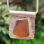 Brown Seaglass "On The Beach" Pendant